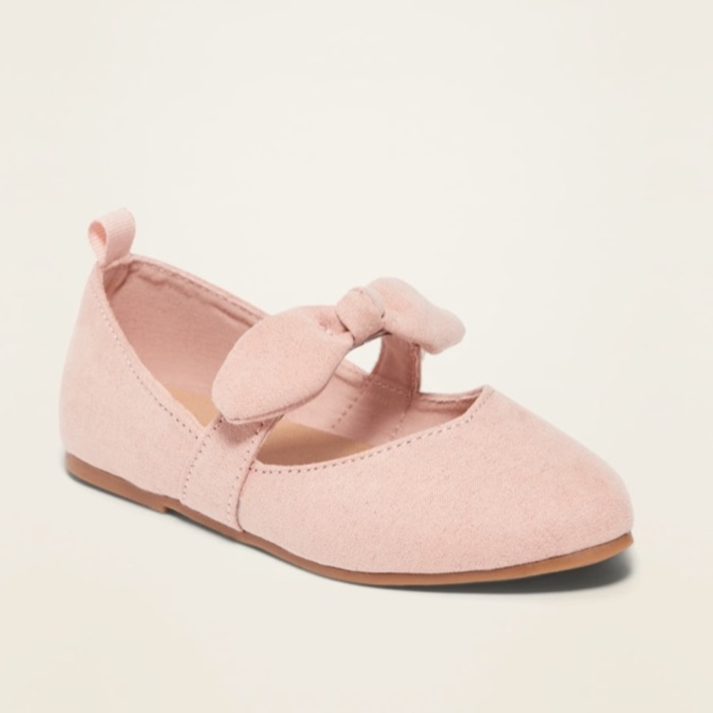 NWT Old Navy Sz 8 Toddler bow tie pink flats